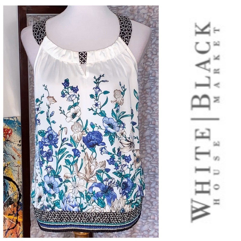 🧡Host Pick🧡 WHBM white floral garden halter top.